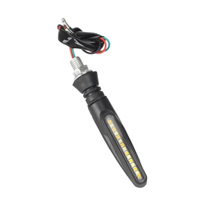 ไฟเลี้ยว LED 12V แบบเรียงลำดับพร้อมไฟวิ่งกลางวันสีขาว DRL, ชุดไฟเลี้ยวสำหรับมอเตอร์ไซค์แบบสากล 2 ชิ้น - Product Image 4