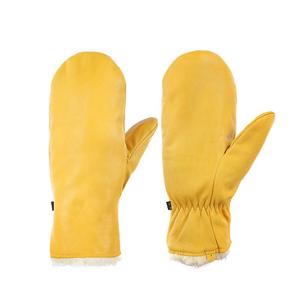 Guantes de esquí cálidos para otoño e invierno, piel de cabra, a prueba de frío, impermeables, forrados de lana, guantes gruesos para snowboard al aire libre - Product Image 6