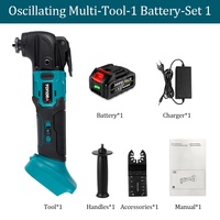 Outil électrique oscillant multi-outils sans balais à vitesse variable pour rénovation, bricolage, amélioration de l'habitat, batterie Makita 18V
