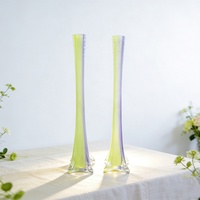 Meilleur ensemble de vases décoratifs en verre gris de grande taille, forme citrouille délicate, finition givrée pour la décoration intérieure, vases en verre cristal de qualité supérieure
