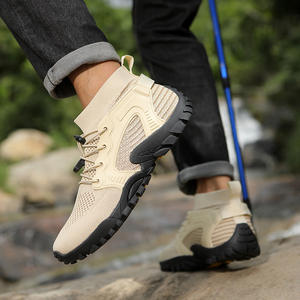 Baskets montantes durables pour hommes, en daim avec semelle intermédiaire en caoutchouc/EVA, motif floral toutes saisons, idéales pour la randonnée et l'alpinisme - Product Image 2