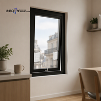 Fenêtre à auvent en aluminium insonorisée, résistante aux intempéries, à cadre fin, sur mesure pour villa, appartement, projet résidentiel