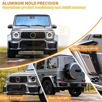 Kit carrosserie style BB 800 pour Mercedes Benz Classe G W465 en matériau PP : Lame avant, Calandre avant, Capot moteur, Pare-chocs arrière, Aileron arrière
