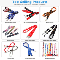 Lanyard pas cher Porte-clé Collier Polyester Sangle Imprimé pour Sublimation Lanyards Personnalisés Avec Logo Personnalisé