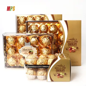 Etiqueta Privada personalizada OEM, compuesto de leche oscura, Chocolate, Bola de Chocolate dorada, venta al por mayor - Product Image 1