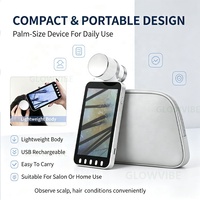 Équipement d'observation du cuir chevelu pour salon de coiffure, caméra visuelle HD portable avec sonde rotative et écran LCD
