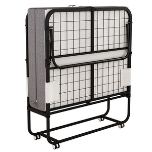 Cama Plegable de Malla de Acero, Desmontable y Giratoria, de Metal Blanco para Hogares, Alquileres, Apartamentos y Hoteles - Product Image 1