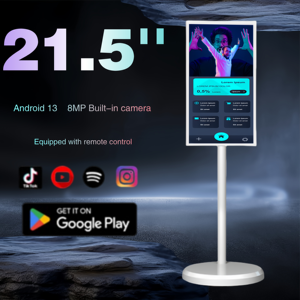 21.5 Inch Smart <b>TV</b> Touch Screen FHD 4+64GB Android 13 Portable on Wheels <b>With</b> 8MP Camera LED <b>Backlight</b> Built-in Speaker Touch Sc - Product Image 2