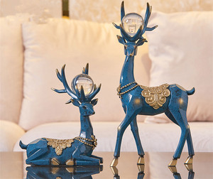 Figuras de Animales Artificiales de Poliresina Personalizadas, Pintadas a Mano, Realistas, Estatuas de Ciervos Navideños de Resina, Coleccionables de Arte para el Hogar - Product Image 2