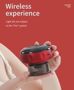 Instrumento de meridiano de ventosas de calentamiento de respiración eléctrica, Material ABS, ventosas de succión al vacío, instrumento de masaje de raspado y pinzas - Product Image 1