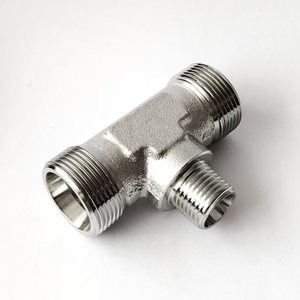 Raccord de tuyau en T de rue en acier inoxydable filetage 1/4 \ "NPT entrée/sortie FxMxF - Product Image 1