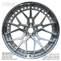 Jantes de voiture de luxe forgées en 3 parties, 18-26 pouces, 5x120, alliage 6061-T6, polies sur mesure, concaves, pour course