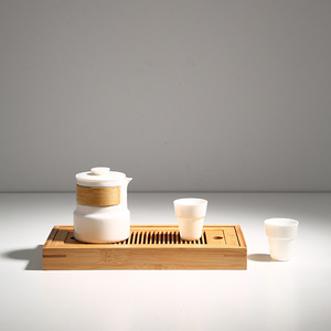 Bamboo Double Layer <b>Tea</b> Tray With Water Storage Separable Portable For Home Office Use Kung Fu <b>Tea</b> <b>Set</b> - Product Image 3