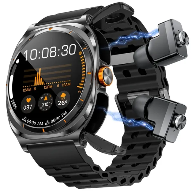 Smart Watch Outdoor Sports Waterproof Design 2-in-1 Sports Model with Watch and Earphone