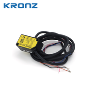 Sensor de Desplazamiento láser CMOS de tamaño compacto KRONZ, interruptor de salida doble y Sensor fotoeléctrico analógico de 30mm 12V ~ 24VDC con cable
