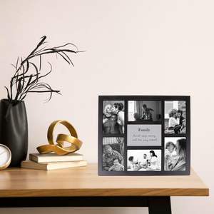 Marco <span class=keywords><strong>de</strong></span> Fotos Moderno Negro <span class=keywords><strong>con</strong></span> Múltiples Fotos y <span class=keywords><strong>Frases</strong></span> Familiares, <span class=keywords><strong>con</strong></span> la Frase 'Cosecha Cada Recuerdo' - Product Image 5