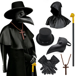 Abito <span class=keywords><strong>da</strong></span> monaco medievale, costume <span class=keywords><strong>da</strong></span> mago missionario sacerdote, cosplay di Halloween, mantello nero con cappuccio <span class=keywords><strong>da</strong></span> Grim Reaper <span class=keywords><strong>da</strong></span> <span class=keywords><strong>uomo</strong></span> - Product Image 4