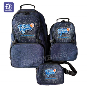 Bolsa de Cintura Unisex <span class=keywords><strong>con</strong></span> Cierre de Cremallera y Pedrería Brillante, Mochila a Juego, Logotipo Personalizado, Conjunto de Bolsas Escolares para Baile y Animación - Product Image 6