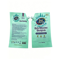 Sachet Doypack à bec verseur personnalisé en PLA recyclé, sans plastique, pour recharge de lessive liquide et savon liquide, 35ml, 480ml, 1.1L