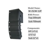 Audio professionnel Mini système de réseau de lignes bidirectionnel Double woofer 5 "un pilote de compression en néodyme 1.4" pour l'intérieur