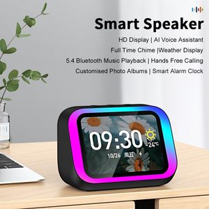 ลำโพงไร้สายอัจฉริยะข้ามพรมแดน AI พร้อมไฟ RGB ใช้พลังงานแบตเตอรี่ ดีไซน์สวยงาม นาฬิกาอัจฉริยะ ควบคุมด้วยเสียง รีโมทคอนโทรล เสียงดี - Product Image 2