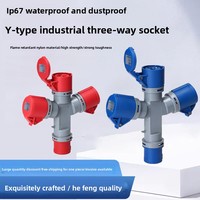 Connecteur industriel étanche IP67/IP44 en laiton, 3/4 cœur, 5 trous, 16A/32A, type T/Y