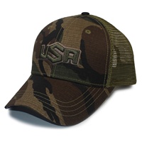 Casquette de Baseball en maille pour camionneur, aérée, chapeau de soleil, camouflage, brodé à l'arrière, casquette USA