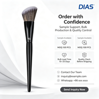 Pinceau de contour angulaire OEM ODM professionnel à poils doux, logo personnalisé, vente en gros, végétalien, marque privée, pinceau de contour individuel