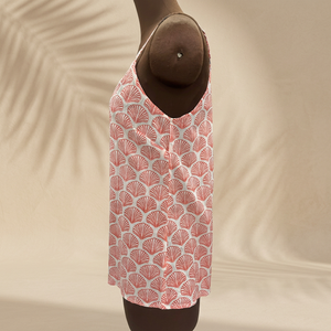 Blusa de mujer con tirantes finos y estampado de popelina |   Camiseta sin mangas con cuello en V para verano |   Casual y Ligero para Venta al por Mayor - Product Image 3