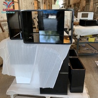 Étagère de bibliothèque en bois blanc de haute qualité, personnalisée en usine, avec des coins arrondis