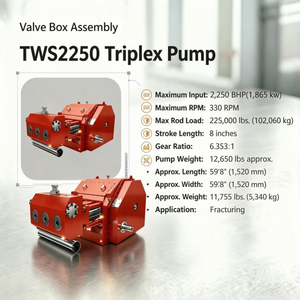 ชุดประกอบกล่องวาล์วปั๊มไตรเพล็กซ์ TWS2250 กำลัง 2250 แรงม้า ความเร็ว 330 รอบต่อนาที สำหรับงานแตกหักของหิน - Product Image 1