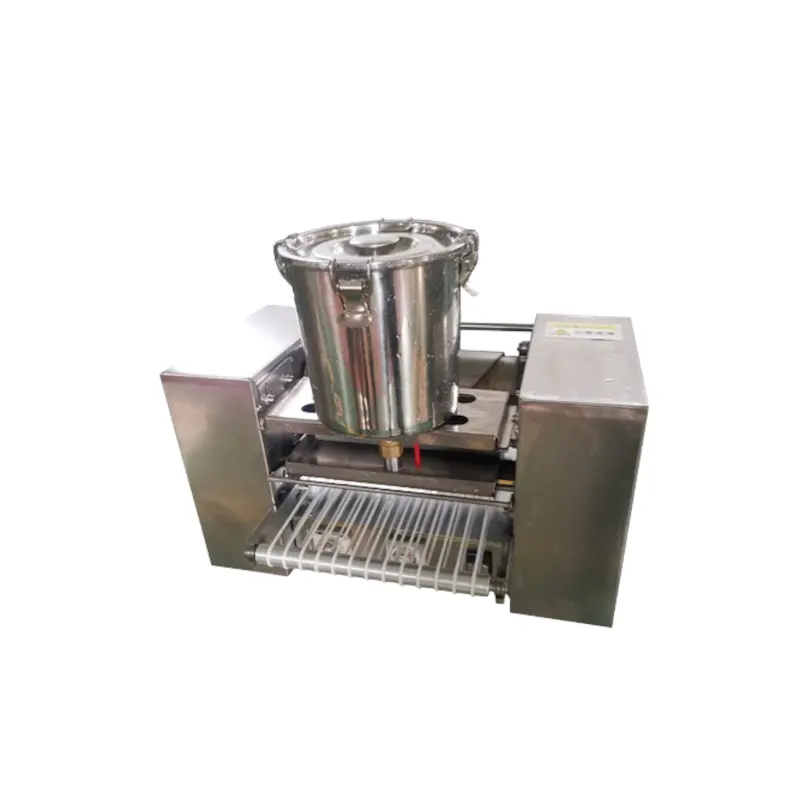 Máquina de glaseado de pastel crepé, equipo de formación de piel de rollo de primavera, máquina fina para hacer panqueques