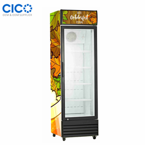 Refroidisseur de boisson de porte en verre simple de CICO 500L, <span class=keywords><strong>vitrine</strong></span> droite de réfrigérateur de bière de <span class=keywords><strong>marché</strong></span> superbe - Product Image 6