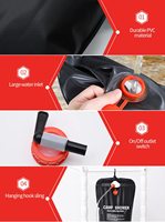 Sac de douche portable de camp de 20L/5 gallons solaires avec tuyau amovible et pommeau de douche commutable marche-arrêt pour le camping en plein air et les voyages
