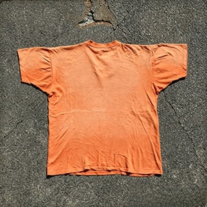 Camiseta de Algodón de Manga Corta para Hombre, Color Naranja Sólido, Cuello Redondo, Corte Regular, Estilo Casual Tejido - Product Image 3