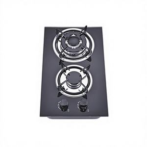 Table de cuisson à <span class=keywords><strong>gaz</strong></span> encastrable 2 brûleurs, support double émaillé pour casseroles, gril, allumage à pile 1,5V, prix <span class=keywords><strong>le</strong></span> plus bas, directement de l'usine - Product Image 1