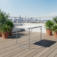 Table pliante moderne en aluminium pour usage extérieur, hôtel, salon, camping et pique-nique