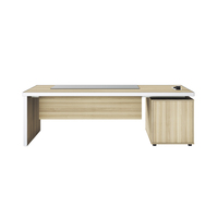 Bureau de direction moderne minimaliste haut de gamme à vendre, bureau de bureau en chêne personnalisé avec tiroir convertible pour les petits espaces, directement de l'usine