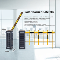 Barrera de Estacionamiento con Energía Solar, DC24V 100W, Velocidad de Apertura Rápida de 1.5~3s, Barrera Automática para Estacionamiento con Energía Solar