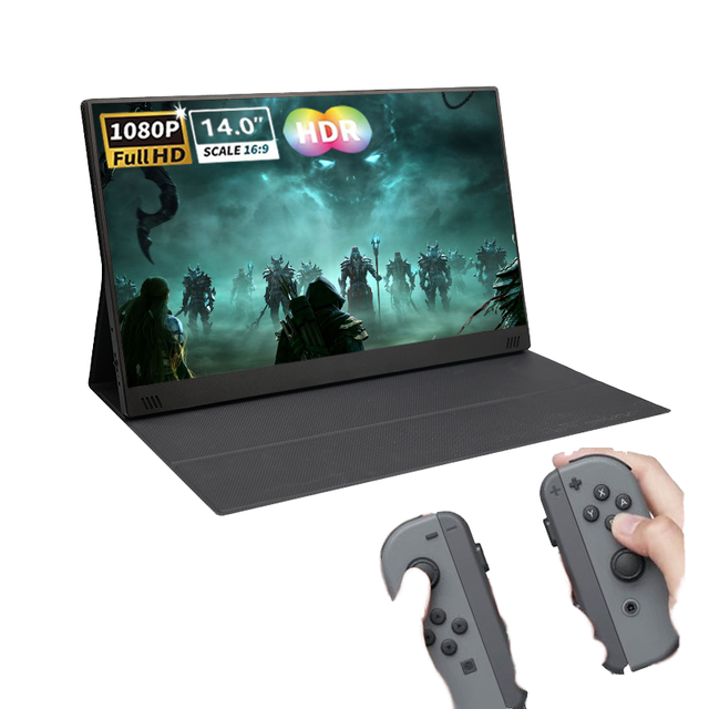 14 Inch Ultra-Slim IPS Panel Portable Monitor with 100% Touchscreen 1080p USB-C HD Connection for Laptop