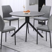 Holz-Esstisch-Stuhl-Set im Luxus-Hotelstil, Lässige Komfortable Stühle mit Rückenlehne, Modernes Minimalistisches Kreisdesign für Zuhause