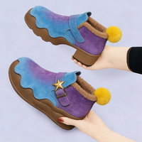 Bottes d'hiver respirantes pour femmes, nouvelle conception de luxe 2026, couleur dégradée assortie