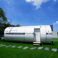 Maison capsule intelligente préfabriquée N35 avec contrôle intelligent, structure en acier mobile, pour hôtel, maison, cuisine, chambre, villa, usage en parc