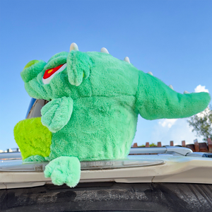 Al por mayor Funda de <span class=keywords><strong>Casco</strong></span> de Peluche de Dibujos Animados de Dragón Verde sin Dientes de Cara Completa para <span class=keywords><strong>Casco</strong></span> de Motocicleta - Product Image 6