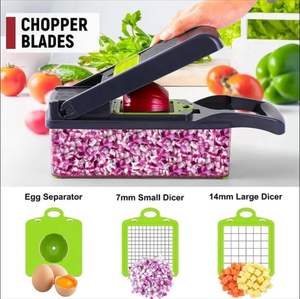 PP New Handheld 16-In-1 Kitchen Tool Multifunctional Vegetable Chopper and Fruit <b>Slicer</b> for <b>Onion</b> and Potato Peeling - Product Image 2