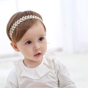 Accessori per <span class=keywords><strong>Capelli</strong></span> per Bambine: Cerchietto Fatto a Mano con Perle, Strass e Filo Dorato, Design Floreale Carino - Product Image 2