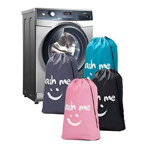 Bolsas de Lavandería Plegables de Nailon Lavables a Máquina, Organizador de <span class=keywords><strong>Ropa</strong></span> Sucia con Logotipo Personalizado, Bolsas de Almacenamiento de Viaje Extra Grandes con Cordón para <span class=keywords><strong>Ropa</strong></span> - Product Image 1