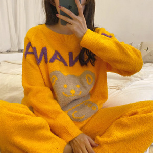 <span class=keywords><strong>Pigiama</strong></span> invernale spesso caldo morbido mezzo velluto orso Home Wear Suit Womens Sleepwear - Product Image 5