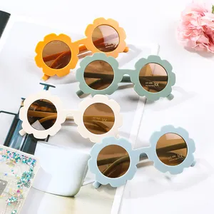 Солнцезащитные очки круглые UV400 для мальчиков и девочек, милые детские солнечные очки