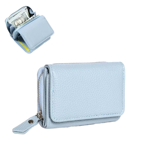 Portefeuille vintage en cuir PU avec fermeture éclair pour hommes et femmes, porte-cartes multi-emplacements, porte-cartes de crédit, porte-monnaie - Product Image 3